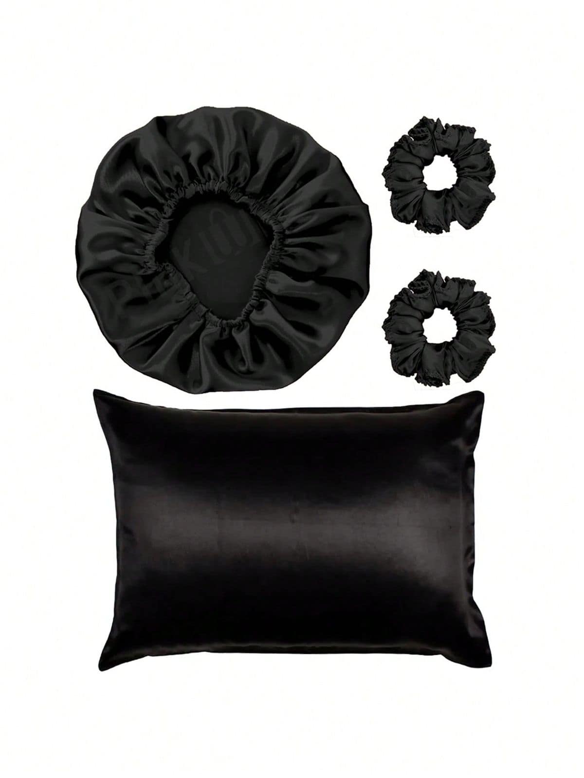 Satin Set (Bonnet +Pillowcase +2 Scrunchies)